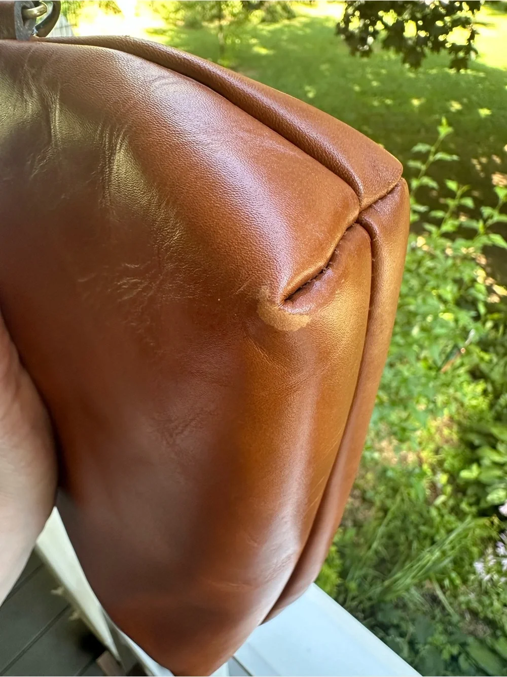 Patricia Nash Valerie Fold-over Clutch Wristlet. Brown Italian Leather